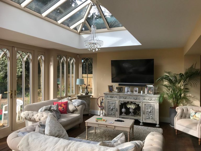 interior of opulent orangery extension