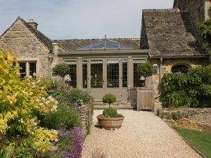 modern luxury orangery sage on period property