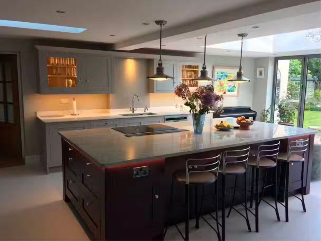 kitchen extension and island