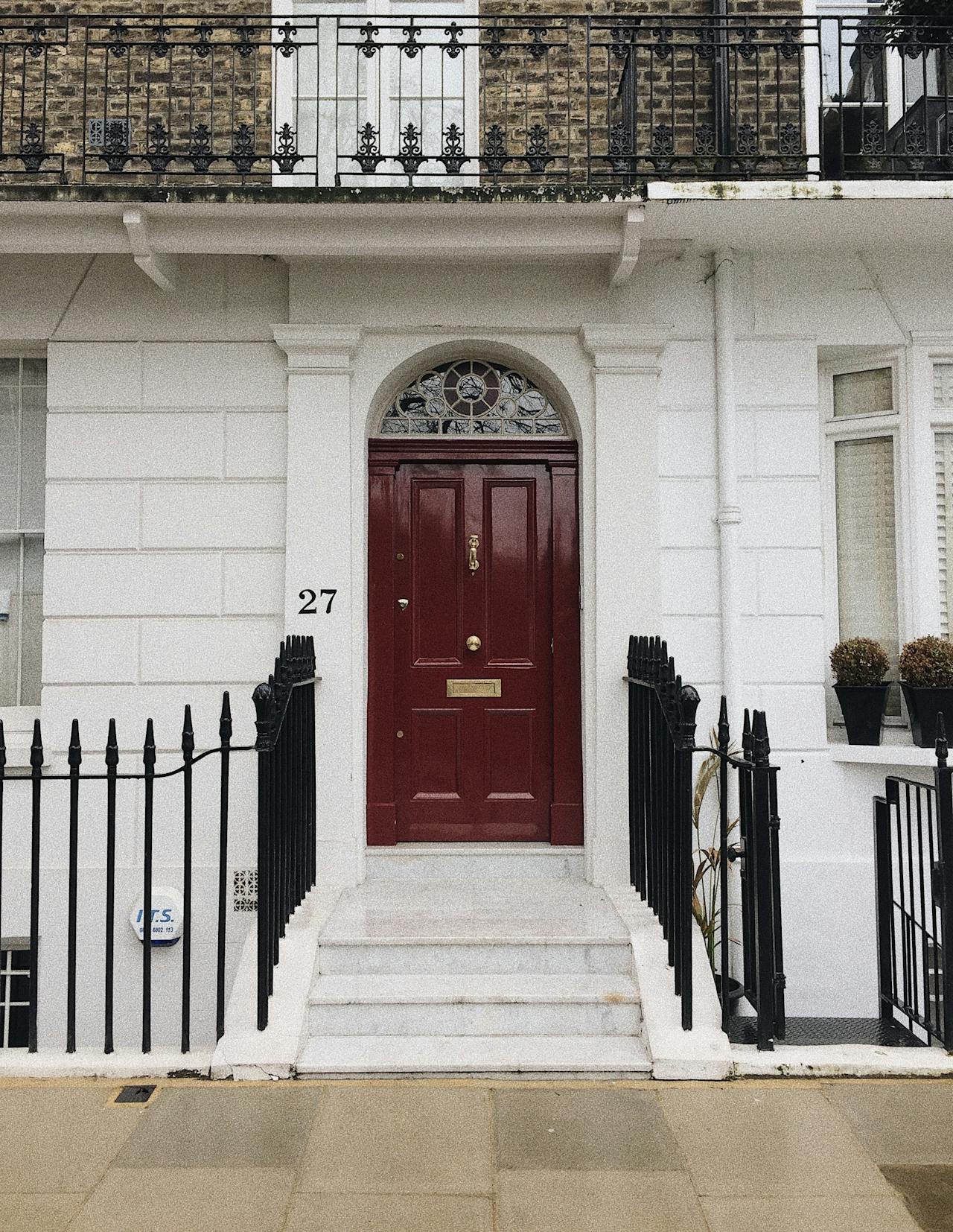 red front door
