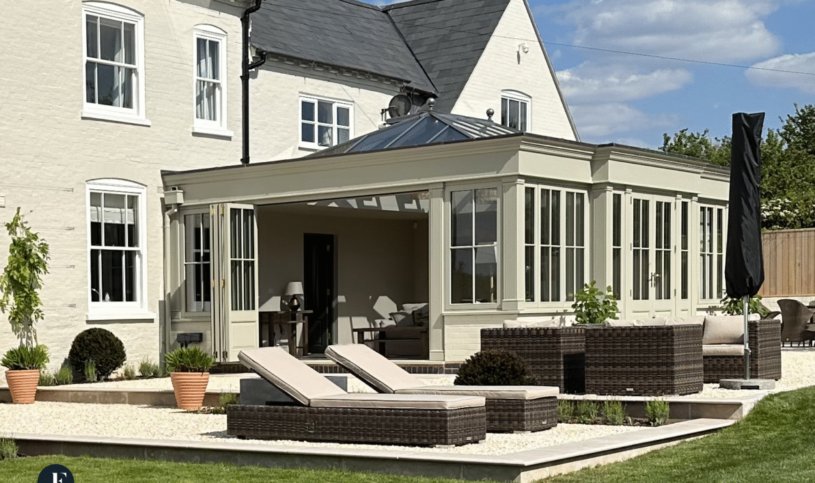 Case Study: Painted Hardwood Orangery – Bromsgrove orangery dining room ideas