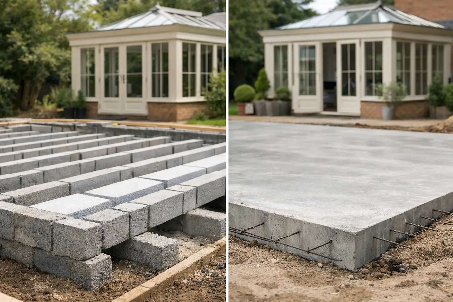 Block & Beam vs Concrete Slab for Orangeries
