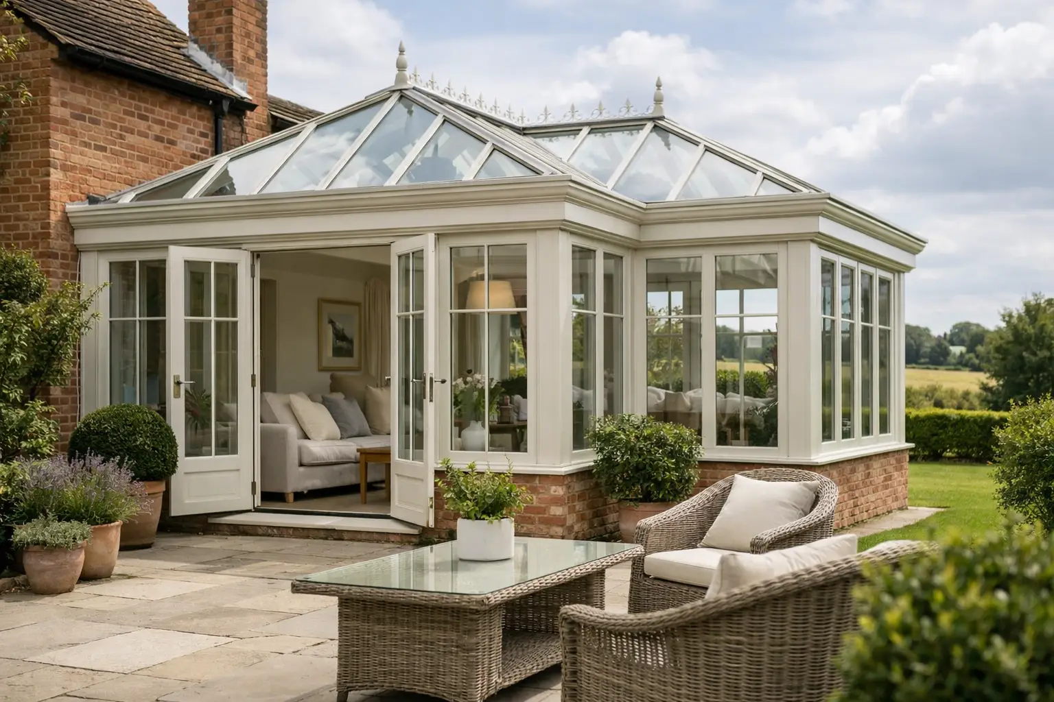 Bespoke Painted Timber Glazed Extensions in Buckinghamshire