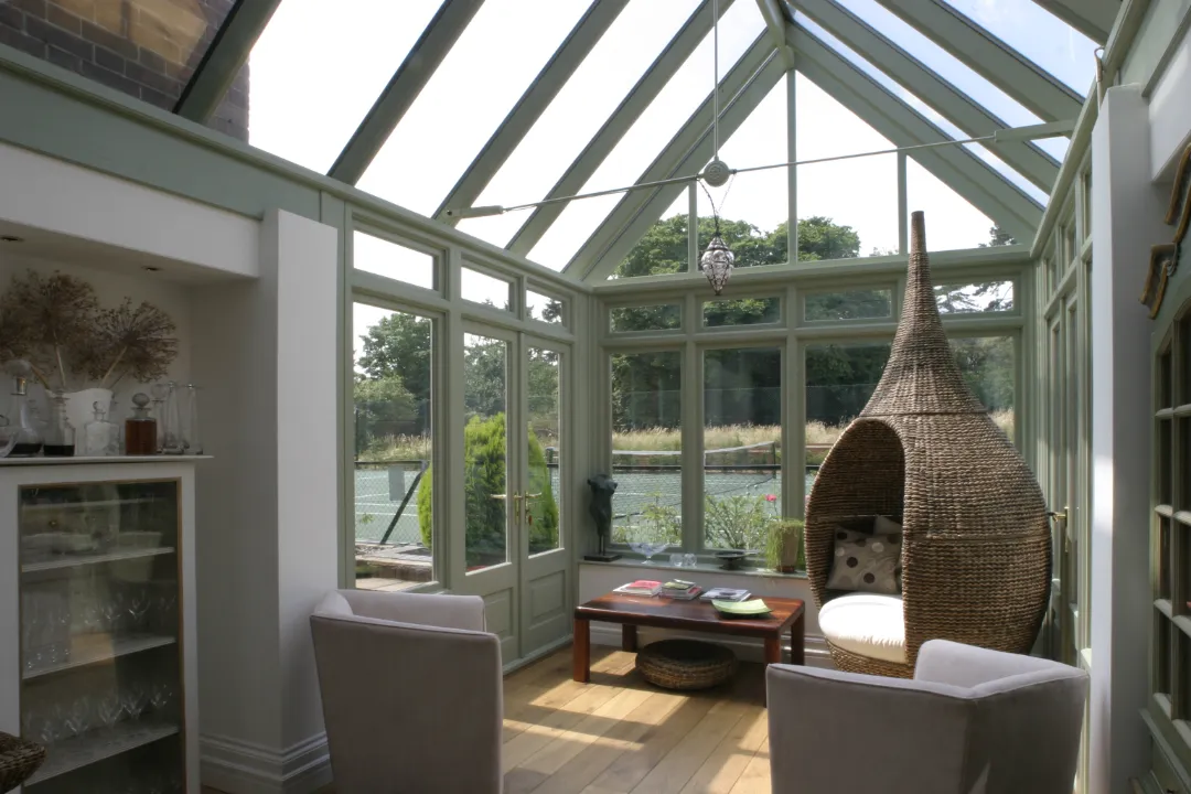 small glass room