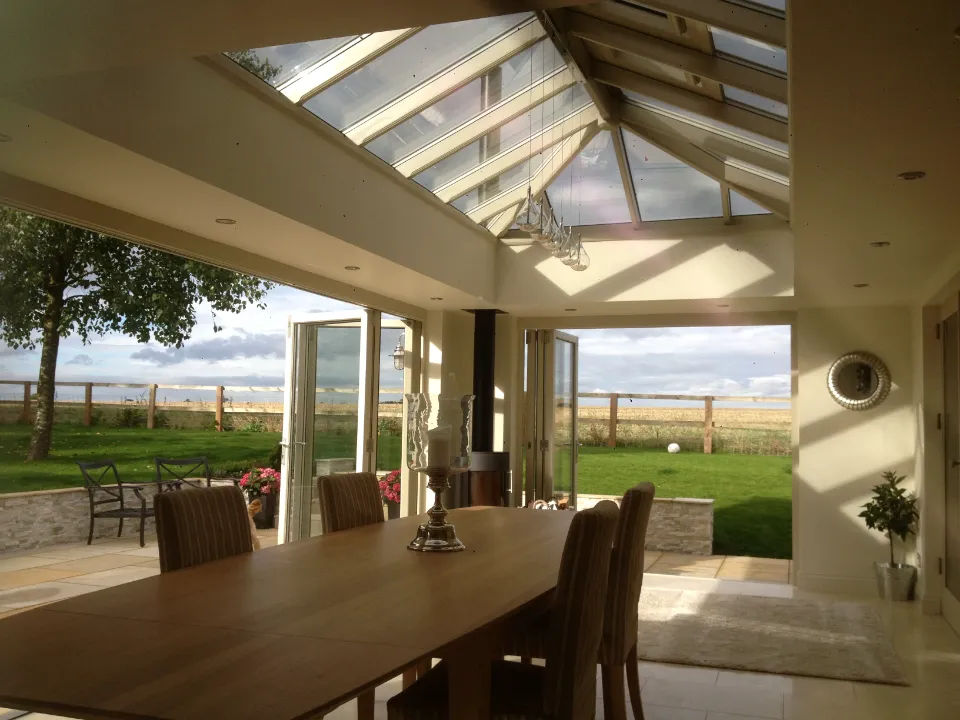 roof lantern and bifold doors
