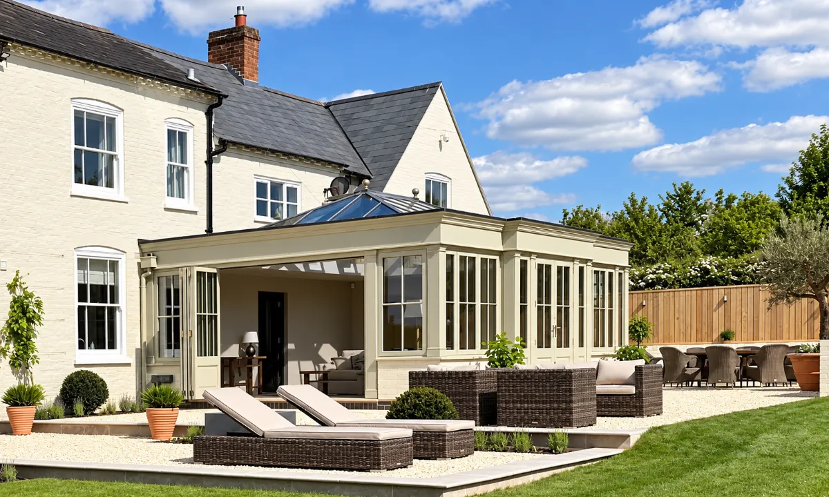 large wooden orangery